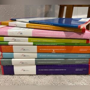 ATI RN Nursing NCLEX Review Books Set